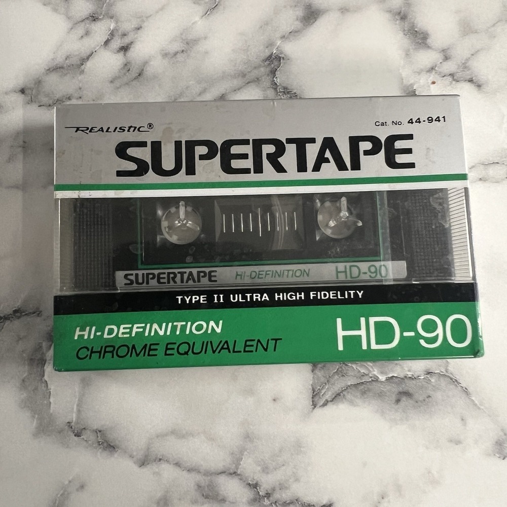 New‎ Sealed Realistic Supertape HD-90 Cassette Tape